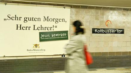 Eine Kampagne von vielen: 2009 startete Baden-Württemberg eine Abwerbeaktion unter dem Motto „Sehr guten Morgen, Herr Lehrer“.