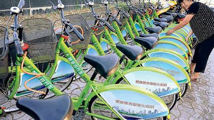Gerädert. China ist nicht nur für seine Leihräder bekannt, sondern fertigt auch viele Fahrradteile.