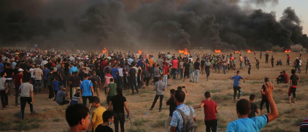 Proteste am Gazastreifen.