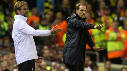 Jürgen Klopp und Thomas Tuchel im April 2016.