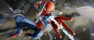Verbrechen bekämpfen, Verschwörungen aufdecken und dabei immer pünktlich zur Arbeit kommen: Eine Szene aus dem Spider-Man-Spiel.