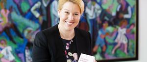 Bundesfamilienministerin Franziska Giffey vor der Kabinettsitzung in Berlin.
