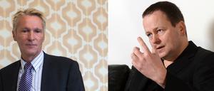 Der Direktor der Stasi-Gedenkstätte Hohenschönhausen, Hubertus Knabe (links), und Berlins Kultursenator Klaus Lederer (Linke)