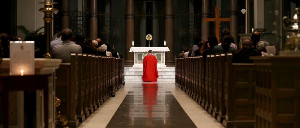 Eine "Messe der Vergebung" anlässlich der Missbrauchsfälle in einer Kirche in den USA.