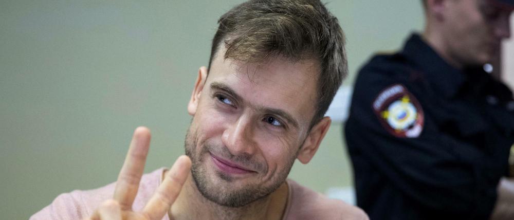 Pjotr Wersilow, ein Mitglied der russischen Polit-Punk-Band Pussy Riot.