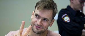 Pjotr Wersilow, ein Mitglied der russischen Polit-Punk-Band Pussy Riot.