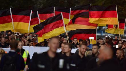 Rechtsextreme Demonstrationen in Chemnitz. 