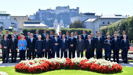Europas Staats- und Regierungschefs haben sich zum Gipfel in Salzburg getroffen.