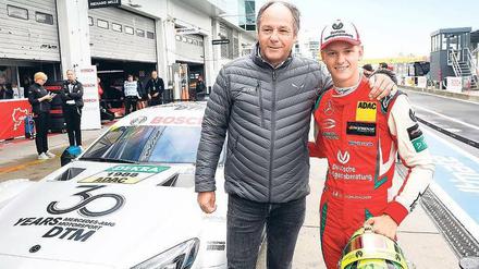 Bald gemeinsam in der DTM? Gerhard Berger und Formel-3-Fahrer Mick Schumacher.