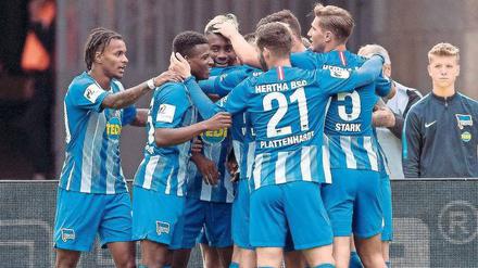 Sie wollen nur spielen. Die Mannschaft von Hertha BSC verfügt inzwischen über beachtliche fußballerische Qualität. 