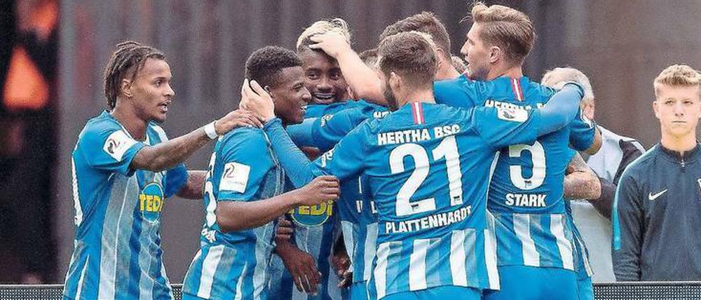 Sie wollen nur spielen. Die Mannschaft von Hertha BSC verfügt inzwischen über beachtliche fußballerische Qualität. 