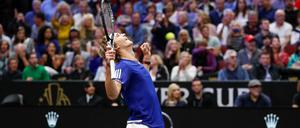 Erlösung. Alexander Zverev nach dem entscheidenden Punkt.