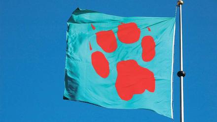 Die Stapfen werden größer. So sah die "taz"-Flagge 2006 aus.