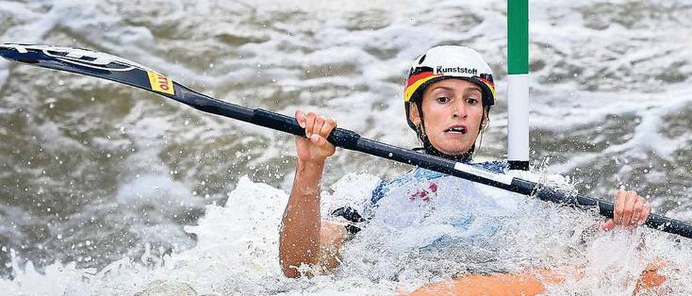 Kraftvoll im Kanal. Ricarda Funk ist in diesem Jahr in Prag Europameisterin geworden. Entsprechend hoch sind in Brasilien die Erwartungen an sie.