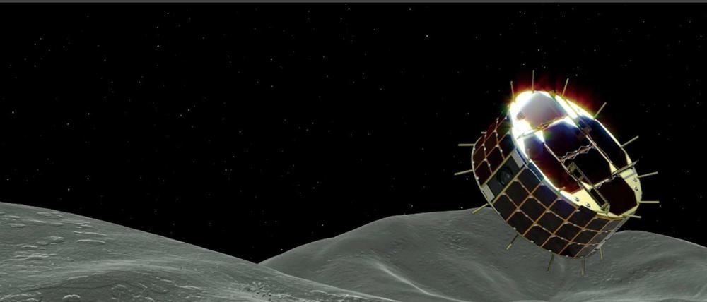 Die japanische Raumsonde "Hayabusa2" hat die zwei Roboter "Rover-1A" und "Rover-1B" auf dem Asteroiden "Ryugu" abgesetzt, die Bilder von der Oberfläche machen sollen. 