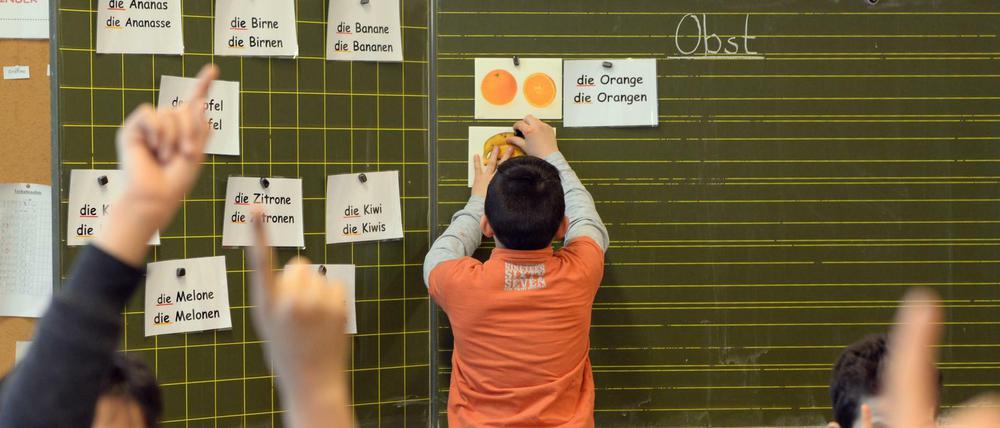 Kinder einer Willkommensklasse