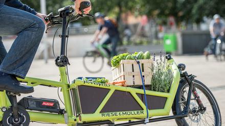 Einkaufen mit dem E-Lastenrad