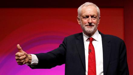 Labour-Chef Jeremy Corbyn am Mittwoch beim Parteitag in Liverpool.