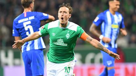 Das war es dann. Bremens Kruse bejubelt sein Tor zum 3:1.