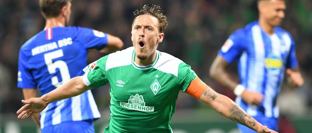 Das war es dann. Bremens Kruse bejubelt sein Tor zum 3:1.