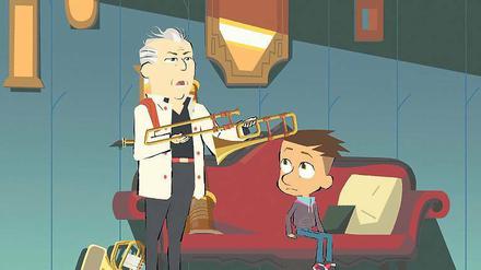Neue Töne für den elfjährigen Max. Daniel Barenboim führt die Zuschauer als animierte Trickfigur in die faszinierende Welt der Musik ein.
