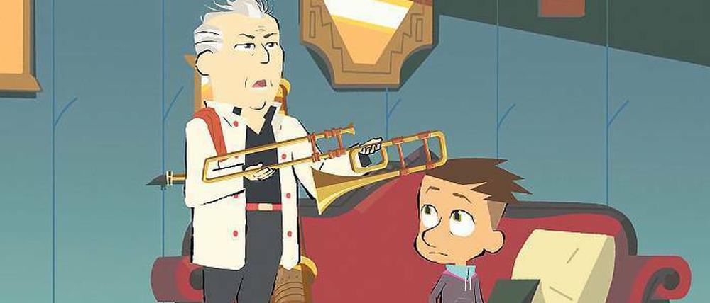 Neue Töne für den elfjährigen Max. Daniel Barenboim führt die Zuschauer als animierte Trickfigur in die faszinierende Welt der Musik ein. 