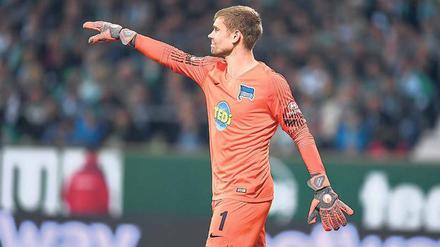 Torwart Thomas Kraft wurde in Bremen für den verletzten Rune Jarstein eingewechselt und wird auch am Freitag für Hertha spielen.