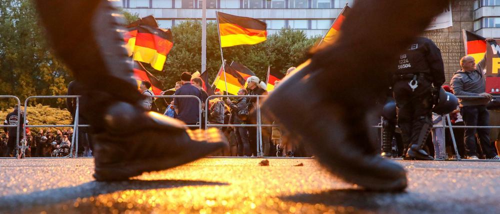 Kein Problem? Die rechtspopulistische Bewegung Pro Chemnitz demonstriert. 