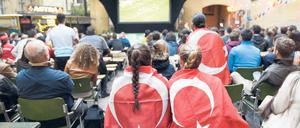 Die Sehgewohnheiten von Deutschen und Türken – hier gemeinsam beim EM-Spiel 2016 Türkei gegen Spanien – unterscheiden sich deutlich. Selbst RTL schafft es bei türkischen Migranten nicht immer in die Top 10. 