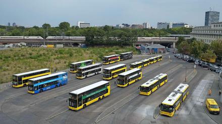 Hier soll ein Hochhaus hin. Links neben dem BVG-Busdepot Hertzallee liegt das Gelände des früheren Riesenradprojekts (Archivbild). 
