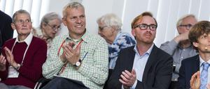 Um den richtigen Weg zu einem gesunden Altern lieferten sich unter anderem Sven Voelpel von der Jakobs Universität Bremen (ganz rechts) und Raimund Geene von der Berlin School of Public Health (Mitte) eine lebhafte Diskussion auf dem Tagesspiegel-Fachforum "Gesundheit".