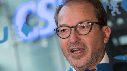Alexander Dobrindt (CSU), Vorsitzender der CSU-Landesgruppe in der Unionsfraktion. 