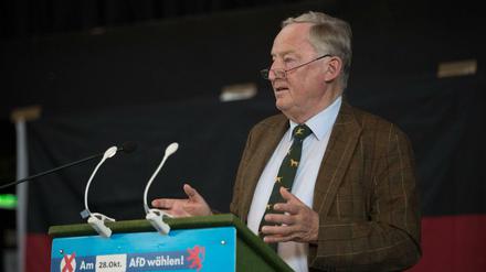 Alexander Gauland, Oppositionsführer, Parteivorsitzender und Fraktionssprecher der AFD im Bundestag.