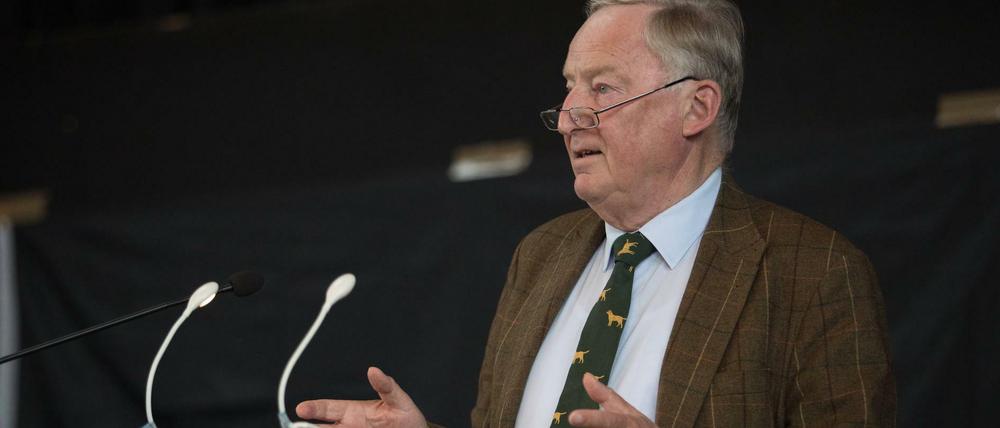 Alexander Gauland, Oppositionsführer, Parteivorsitzender und Fraktionssprecher der AFD im Bundestag.
