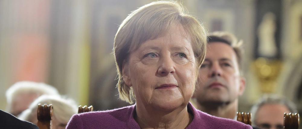 Bundeskanzlerin Angela Merkel (CDU) bei den Feierlichkeiten zum Tag der Deutschen Einheit.