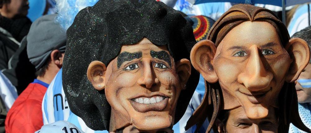 Sie überstrahlen alles. Diego Maradona und Lionel Messi sind die größten Fußballhelden Argentiniens.