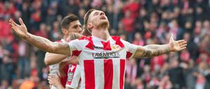 Der Erlöser? Zumindest freuen sich bei Union alle, dass Sebastian Polter wieder im Kader steht.