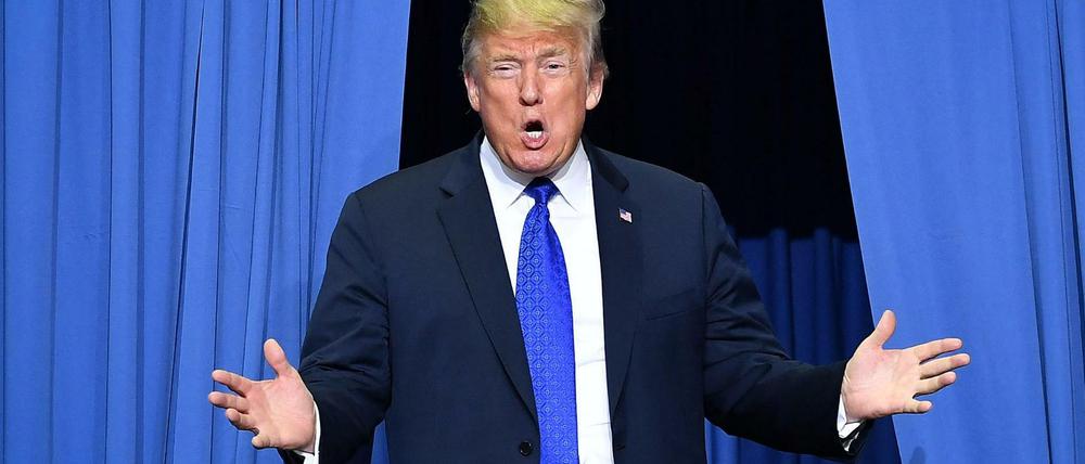 US-Präsident Donald Trump bei seiner "Make America Great Again"-Ralley in Southaven, Mississippi.