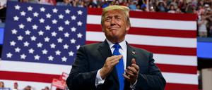 US-Präsident Donald Trump bei einer Kundgebung in Mississippi.
