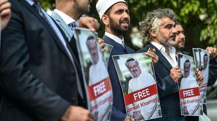 Protest vor dem saudischen Konsulat in Istanbul