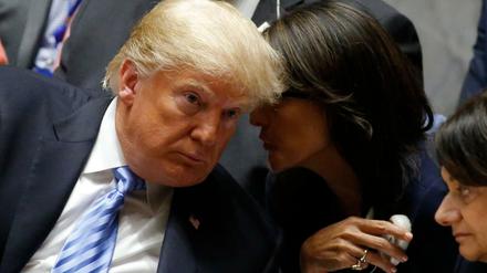 Auf Kriegsfuß mit dem internationalen Recht: US-Präsident Donald Trump und sein Uno-Botschafterin Nikki Haley.
