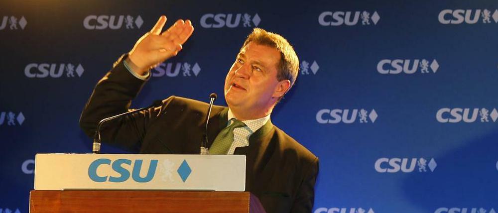 Markus Söder macht Wahlkampf.