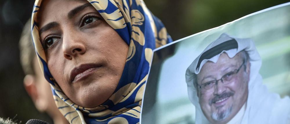 Prominenter Protest. Die jemenitische Friedensnobelpreisträgerin Tawakkol Karman fordert Aufklärung über das Schicksal von Dschemal Kaschoggi.