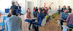 Im Rahmen der Berlin Science Week kamen 2017 mehr als 30 Postdoktoranden des P21-Netzwerks zum "Enterprise Fair: Digital Start-up Ecosystem". 