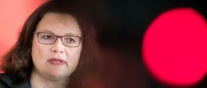 SPD-Vorsitzende Andrea Nahles. 