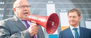 Einsatz für die Lausitz. Peter Altmaier und Sachsens Ministerpräsident Michael Kretschmer besuchen das Braunkohlekraftwerk Boxberg.