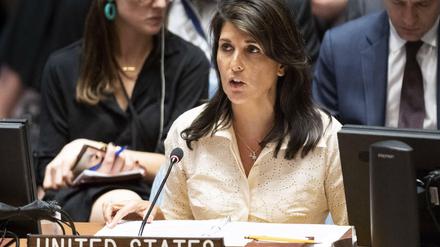 Hört zum Jahresende auf: UN-Botschafterin Nikki Haley.