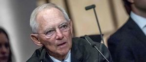 Bundestagspräsident Wolfgang Schäuble bei seiner Rede zum Tag der Deutschen Einheit.