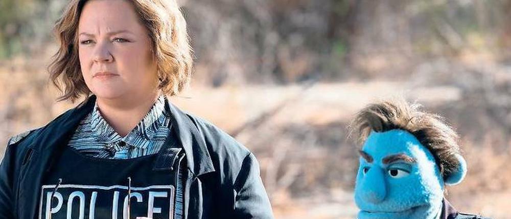 Ungleiches Duo. Melissa McCarthy und ihr flauschiger Ex-Partner.