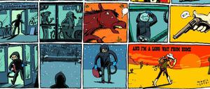 Großstadt-Cowboy. In diesem Tagesspiegel-Strip von 2010 nahm Mawil bereits Bezug auf Lucky Luke.